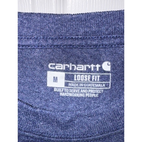 Carhartt Men Loose Fit Short Sleeve Graphic T Shirt Blue Size M - Picture 2 of 3